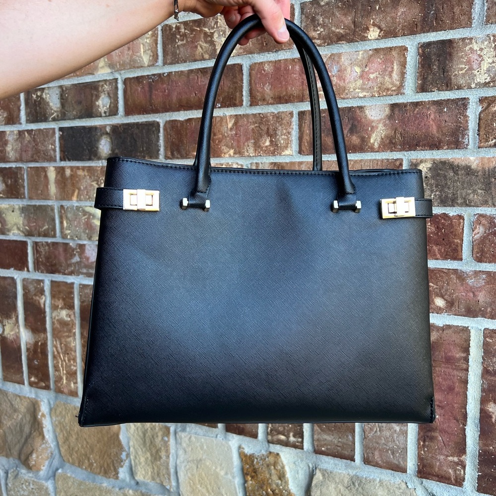 MANGO Black Handbag - Crossbody Strap Included